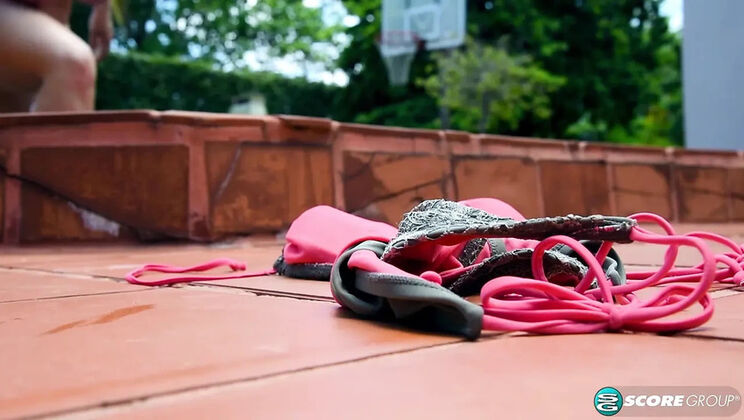 Big Tits Blonde Renee Ross Poolside Solo Masturbation Hottest Newcomer