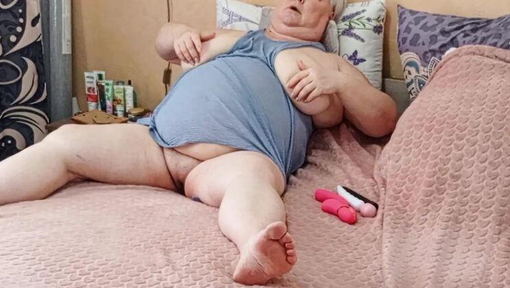 Hairy Pussy Masturbation - Big Tits MILF Girlfriend Solo Toy Play