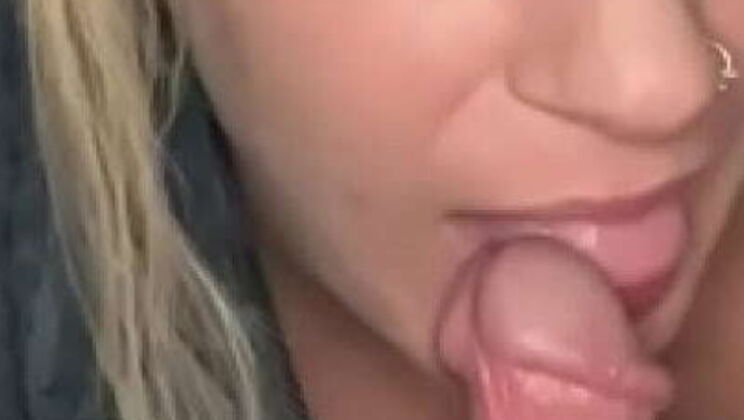 Streetwalker Bunny deepthroats cock in car backseat POV then shows cum in mouth