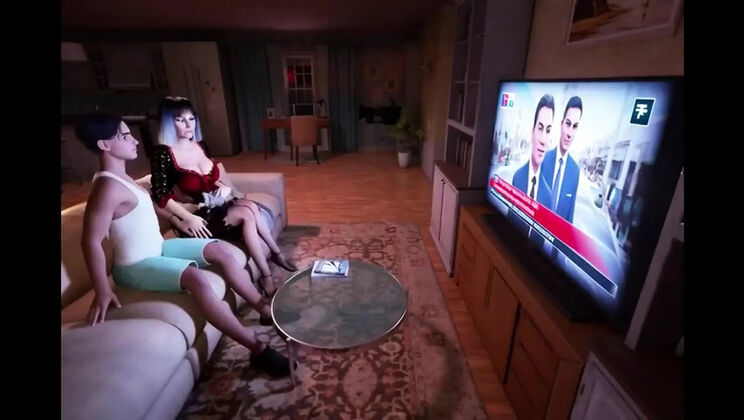 Big Tits Granny Seduces Young Man - Anal, Blowjob & Squirting 3D Sex