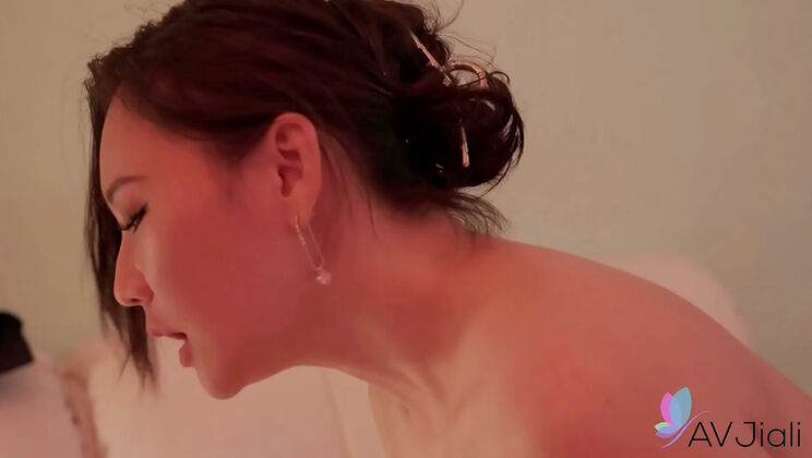 Asian housewife Mio gets wild with big natural tits - doggystyle & cowgirl sex with moaning orgasm