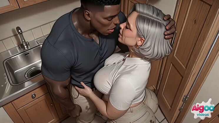 Stepmom Gets Blacked by BBC - Uncensored Blowjob & Huge Natural Tits AI Hentai