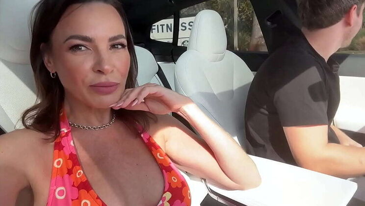 Mom Dana DeArmond Drives Friend to Work - Hot Car Sex with Luke Cooper
