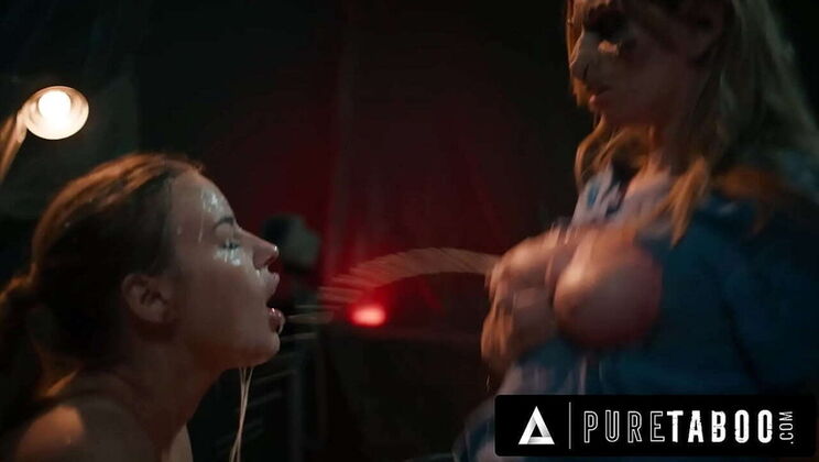 Ashley Lane & Anna Claire Clouds 3 Tit Demon Horror Threesome - Breastfeeding Creampie Fuck