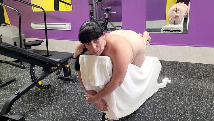 Falicha Karr Gym Slut - Curvy Canadian MILF with Big Natural Tits Gets Ass Fucked Doggy Style