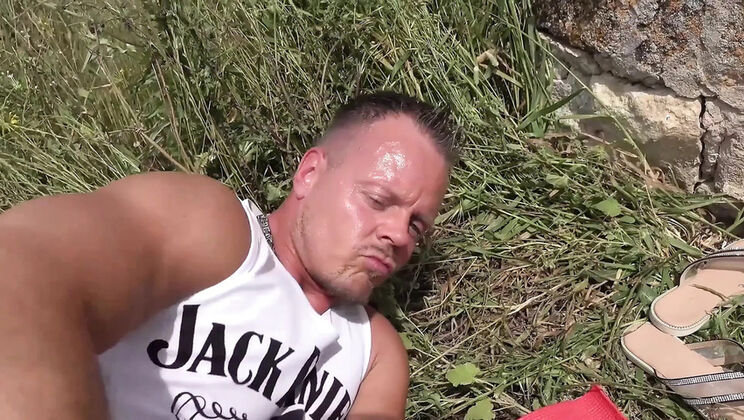 German MILF Outdoor Fuck with Big Tits Brunette - Hot Dark Haired Cougar Prefers Cum in Mouth