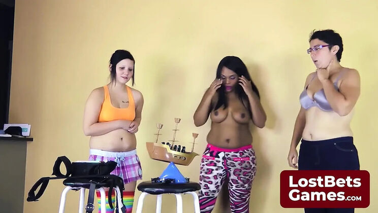Amateur Lesbian Teen Strip Game: Lost Bet Tied Up & Fucked by Veteran Pirates