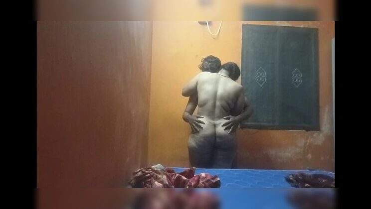 Desi Aunty Fucks Young Boy in Bedroom - Homemade Indian Sex with Moaning