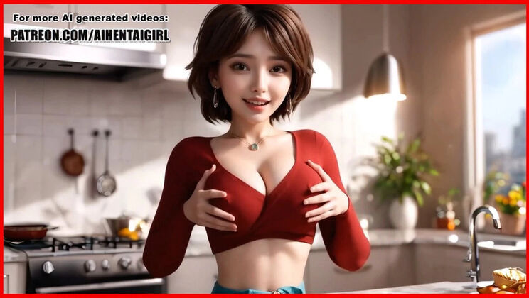 Big Tits Aunt Cass Cosplay Nipple Play Kitchen POV Sex 3D Hentai Uncensored