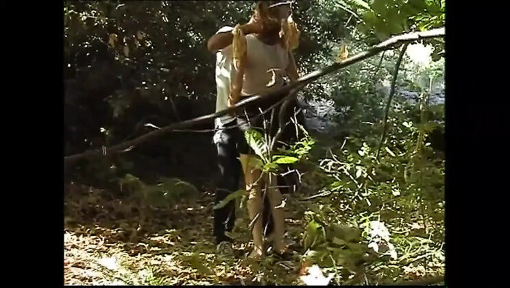 Hairy Wet Pussy Fucking - Slutty Whore Takes Cum Outdoor
