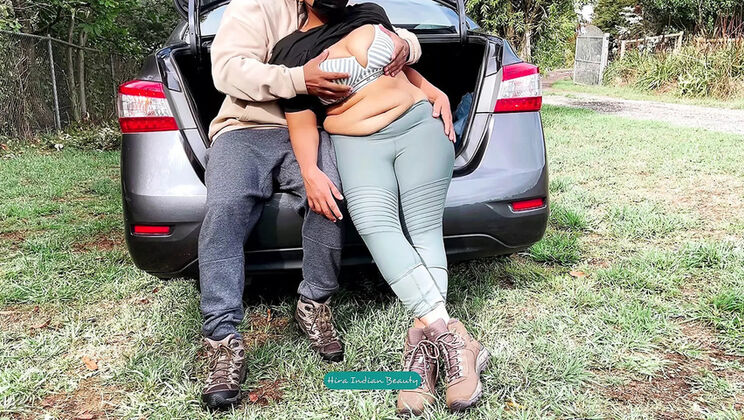Outdoor Public Park Sex with Big Ass MILF - Steamy Car Trunk Romance & Sensual Love Making