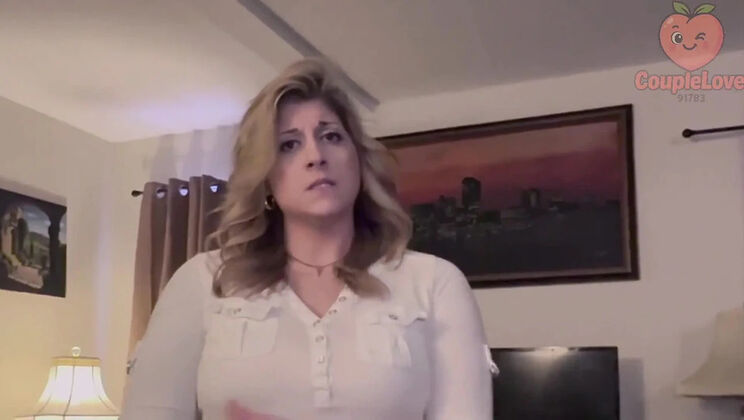 Stepmom's Panties Cumshot - Big Natural Tits Amateur POV Fuck