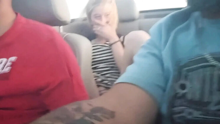 Blonde Teen Fucks Herself with Dildo in Car - Hot Amateur Homemade Sex