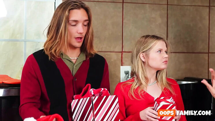 Horny Christmas Orgy with Family! Penny Barber & Coco Lovelock in Hardcore Teen Fuck