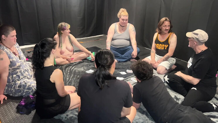 Card Game Truth or Dare Leads to Wild Queer Orgy - Anal, Squirt & Lesbian Group Sex