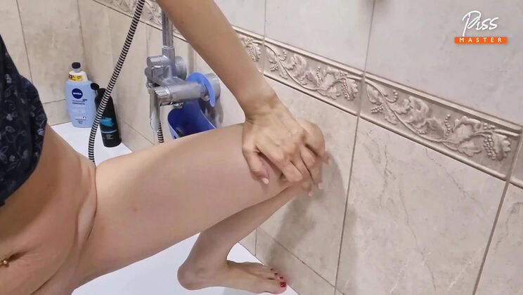 Golden Rain Pissing Compilation - Femdom Piss Slave & MILF Outdoor Blowjob
