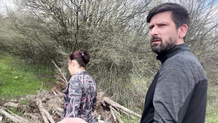 MILF Anal Outdoor in Woods - Risky Public Creampie with Horny Bulgarian Slut