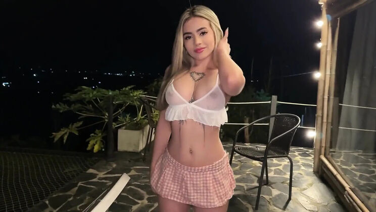 Colombian Teen Nathgomez7 Fucked Hard POV - Blonde Amateur Riding Big Cock