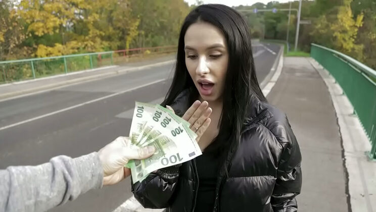 Alyssa Bounty Takes a Euro Babe's Big Dick in Her Bald Pussy
