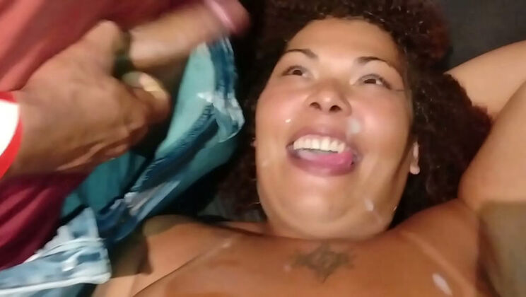 Grazy Sapeca's wild birthday party ends with a messy milk bath and gangbang blowjob