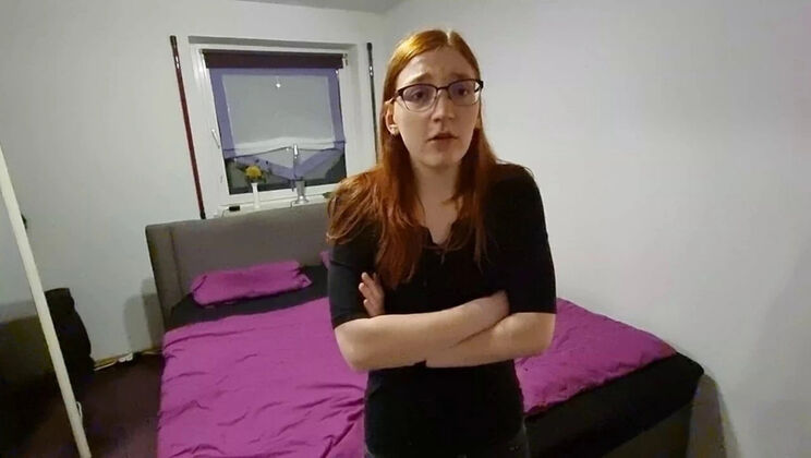 Redhead Teen with Massive Tits Sloppy Blowjob & Creampie for Her Ex