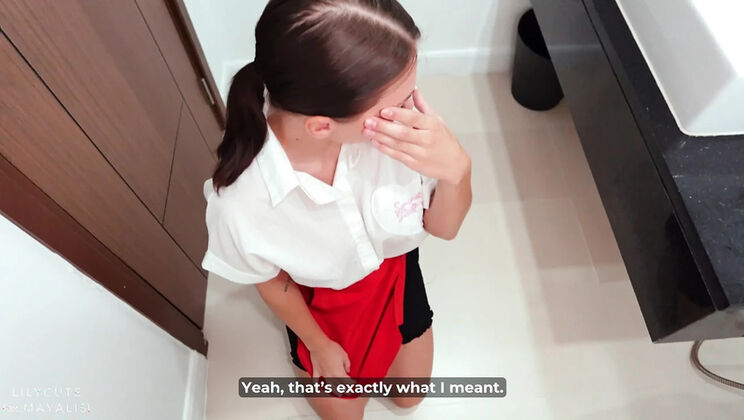Waitress Messed Up the Order, Paid With Her Big Tits and Ass