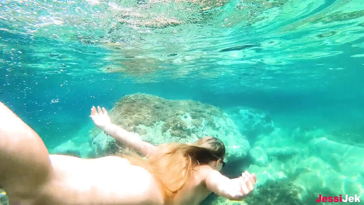 Big Ass Blonde JessiJek Gets Wild Anal on the Beach - Amazing Underwater Sex Adventure