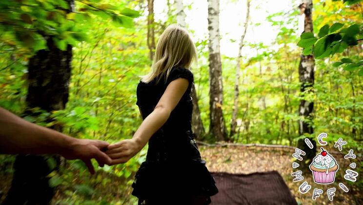 Skinny Blonde Gets Mercilessly Fucked Outside - Cumshot Finish