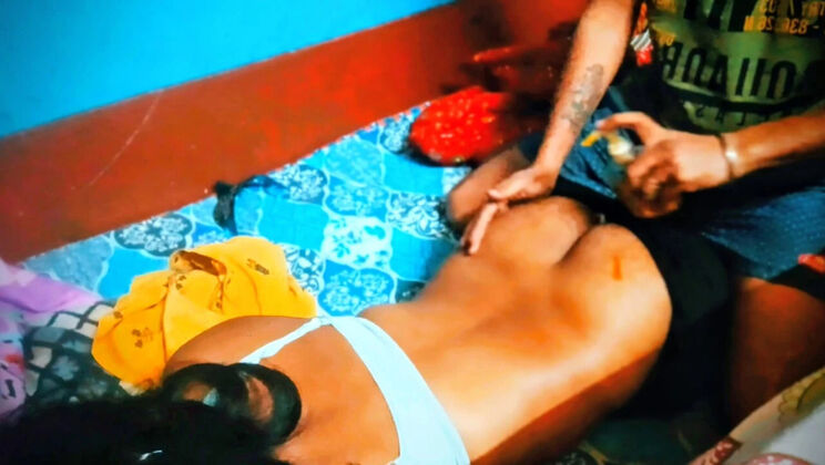 Simran Kaur Gets a Slippery Oil Massage and Lets Jose Rodriguez Fuck Her Desi Pussy