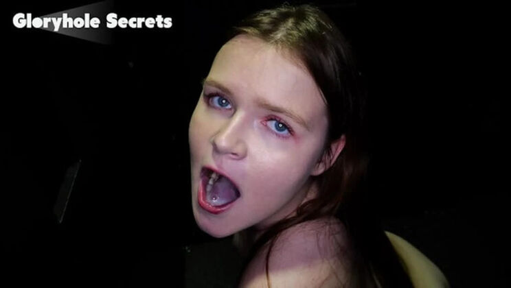 Ava Marina's Gloryhole First Time - Sucking 9 Huge Stranger Cocks Till They Swallow Every Drop