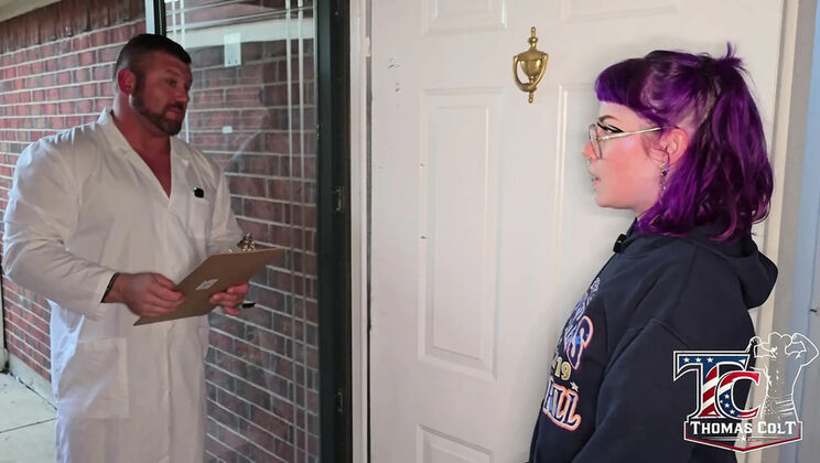 Older Scientist Breeds Young Rave Girl Until Creampie