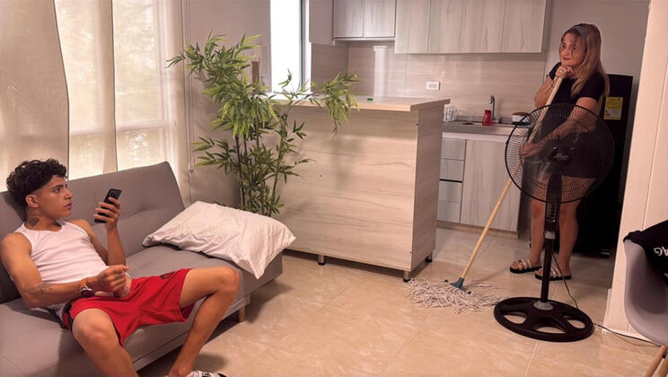 My Big Ass Stepmom Catches Me Acting Like a Jerk and Fucks My Ass Until I Cum