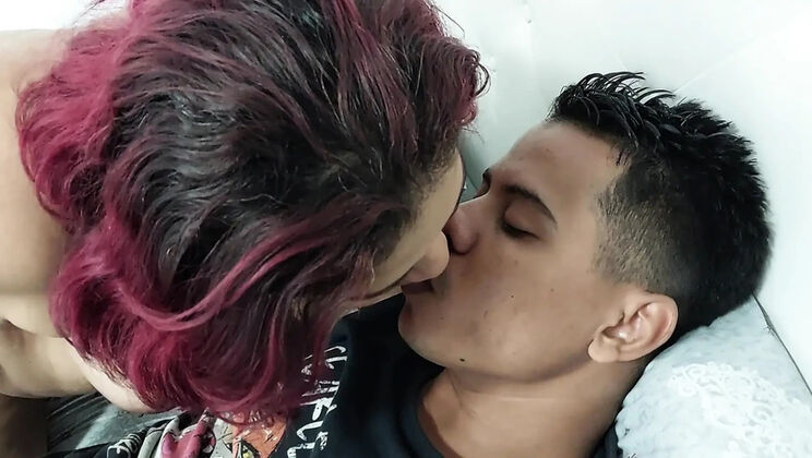 Big natural tits and huge ass get fucked hard by stepson