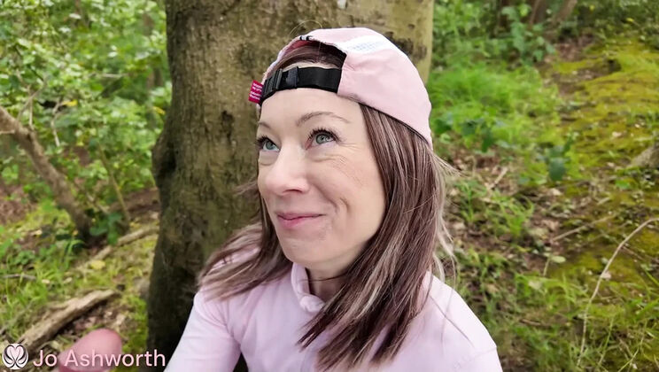 Risky Outdoor Anal Sex In The Woods! Amateur MILF Gets Tight Ass Creampie From Behind
