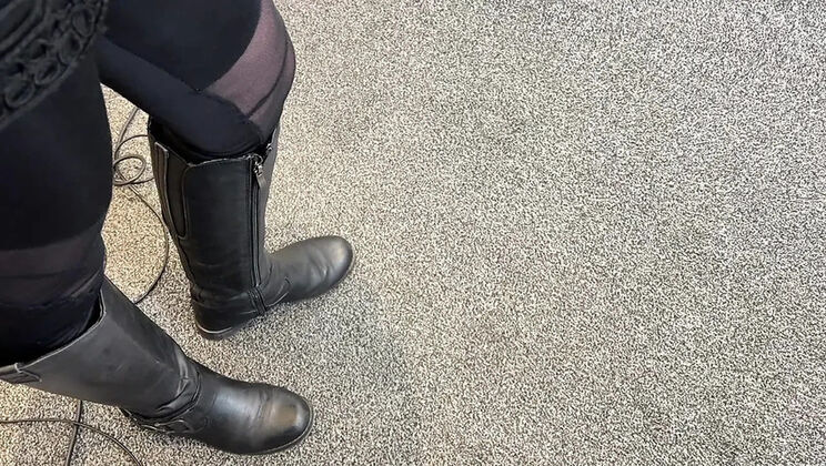 Mrs Mature Feet removes stinky socks and boots