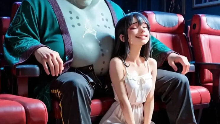 She Wanted to Watch a Movie But Ended Up on His Lap Getting Her Ass Pounded Full of Cum (AI Generated)