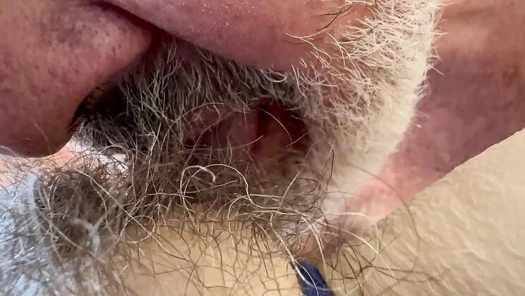 Close Up Cunnilingus with Grandma