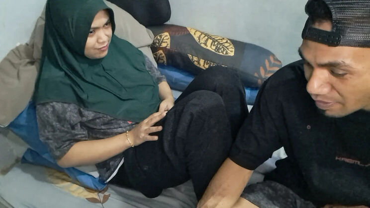 Indonesian Aunt in Law in Hijab Stays One Night at My House