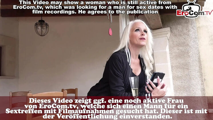 Horny German Blonde MILF Pays a Man for Sex