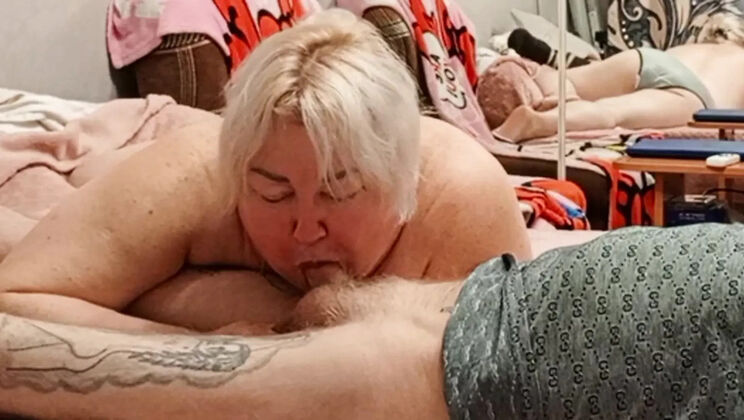 Stepmom Swallows Gentle Blowjob and Cum in Mouth